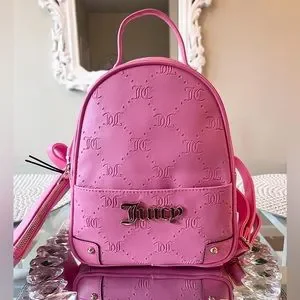? JUICY COUTURE Pink Lemonade Gold Backpack + Wristlet Pouch Set NEW $_57.JPG?set_id=880000500F main image 4